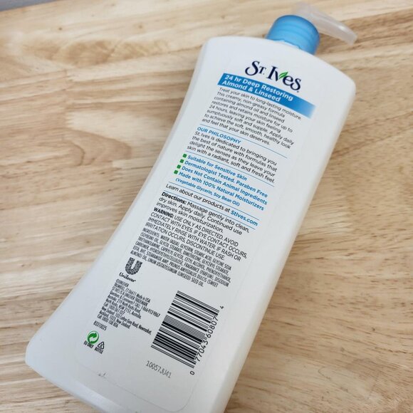 St Ives 24 hr Deep Restoring Almond & Linseed Body Lotion 21 Fl Oz - Picture 4 of 4